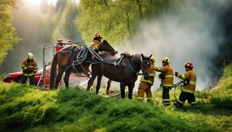 Feuerwehr rettet gestürztes Pferd in Kupferdreh