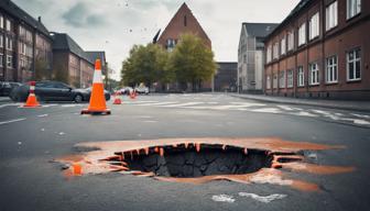 Plötzlich klafft ein Loch in der Straße: Bereich gesperrt - Neue Artikelüberschrift